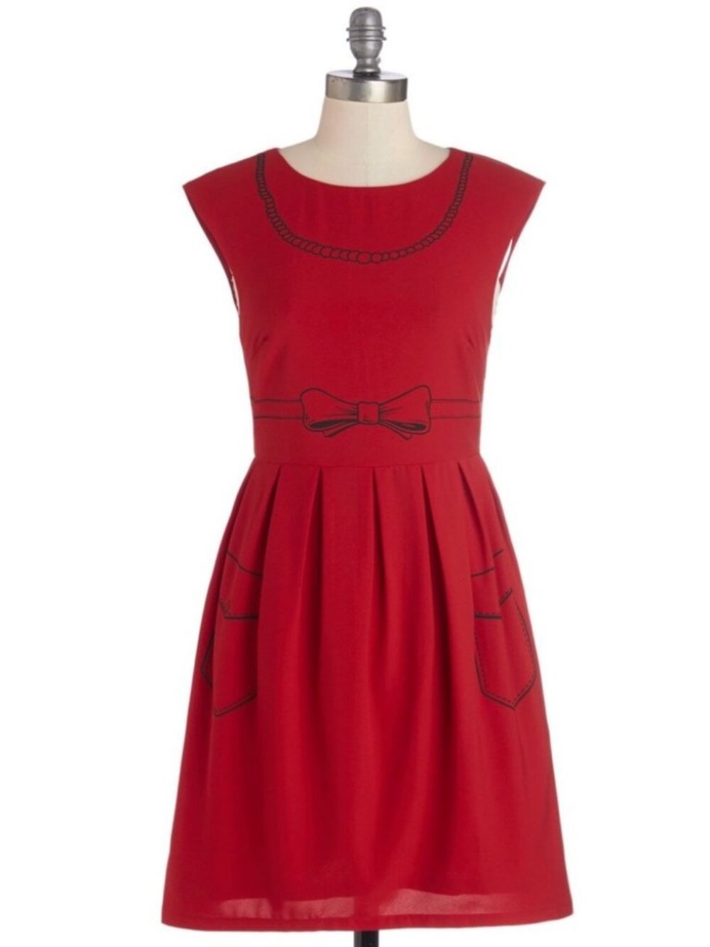 NWT ModCloth Dear Creatures Red Adorn and Only Dress Size Large